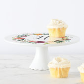 Autumn Wreath Monogram Cake Stand (In Situ)