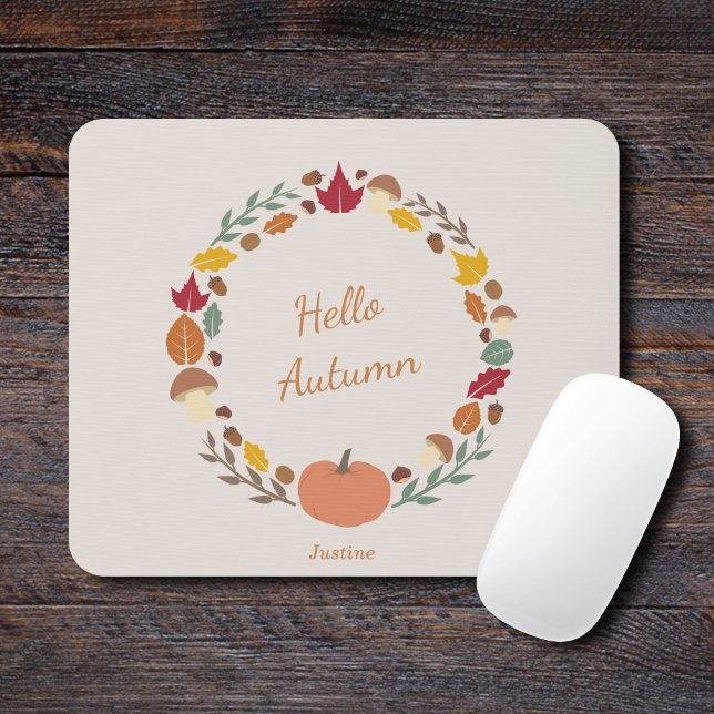 Autumn Wreath Mouse Pad (Autumn Wreath Mouse Pad)