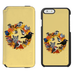 Autumn Wreath of North American Birds Incipio Watson™ iPhone 6 Wallet Case