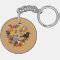 Autumn Wreath of North American Birds Keychain