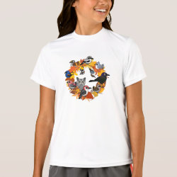 Autumn Wreath of North American Birds Women's Basic Long Sleeve T-Shirt