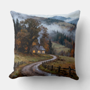 Autumn Writes Poetry Throw Pillow