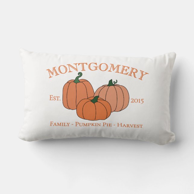 Autumn Year Established Family or Company Lumbar Pillow (Back)