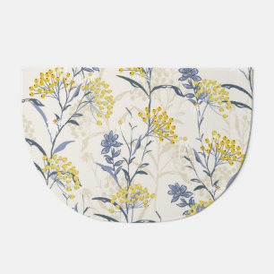 Autumn yellow berries leaves, colorful seamless. doormat