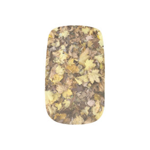 Autumn Yellow Leaves Nail Art