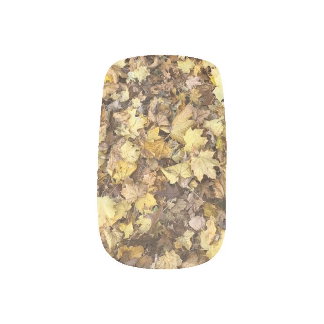 Autumn Yellow Leaves Nail Art (Left Thumb)