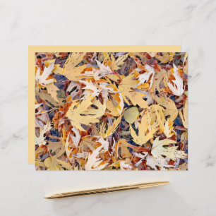 Autumn Yellow Painted Maple Leaves