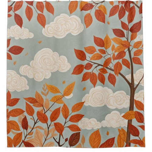 Autumnal Ascent Shower Curtain