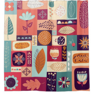 Autumnal decorative background shower curtain