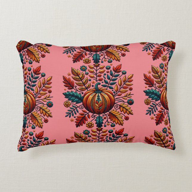 Autumnal Embroidery Duvet Covers and Pillows (Front)