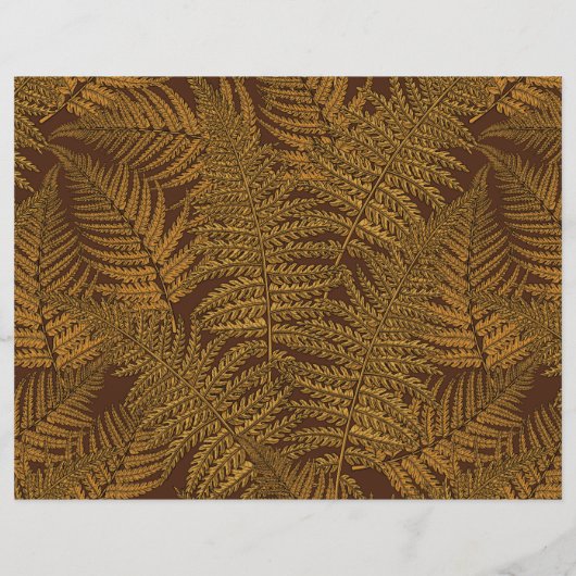 Autumnal fern on brown (Back)