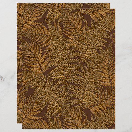 Autumnal fern on brown (Front/Back)