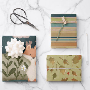 Autumnal Fox Gift Wrap