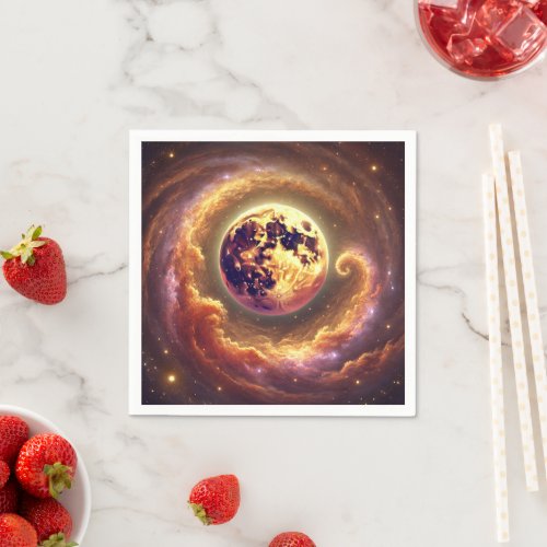 Autumnal Galaxy Harvest Moon Decoupage Napkins