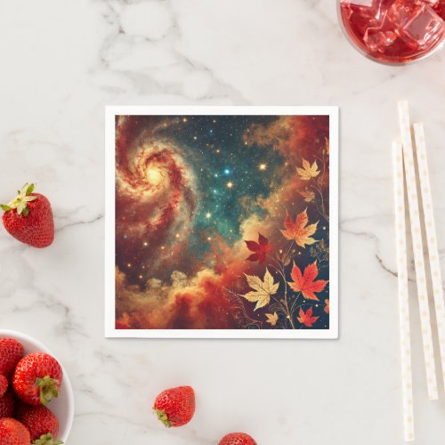 Autumnal Galaxy Nebula Clouds Decoupage Napkins