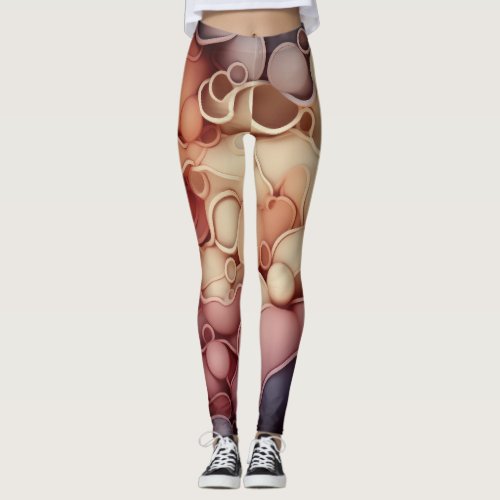 Autumnal Hues Abstract Leggings