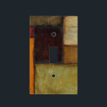 Autumnal Impressionist by Jennifer Goldberger Light Switch Cover<br><div class="desc">Autumnal colors permeate this impressionist painting by Jennifer Goldberger. Red,  brown,  tan and dark orange populate the geometric panels that make up the background of this piece. Buy a copy today!</div>