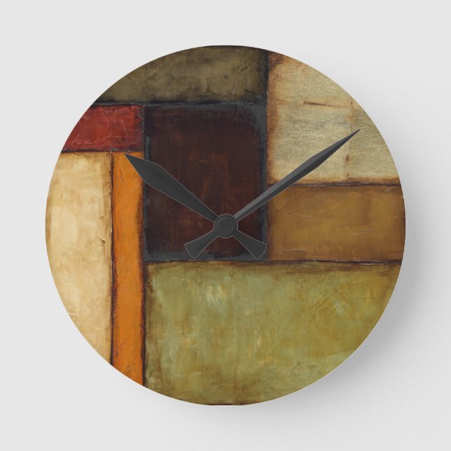 Autumnal Impressionist by Jennifer Goldberger Round Clock (Front)