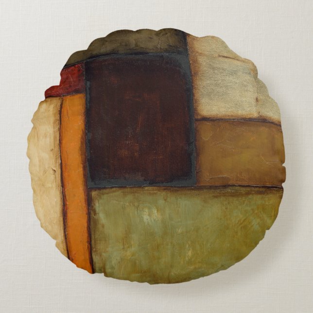 Autumnal Impressionist by Jennifer Goldberger Round Pillow (Front)