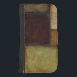 Autumnal Impressionist by Jennifer Goldberger Phone Wallet<br><div class="desc">Autumnal colors permeate this impressionist painting by Jennifer Goldberger. Red,  brown,  tan and dark orange populate the geometric panels that make up the background of this piece. Buy a copy today!</div>