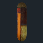 Autumnal Impressionist by Jennifer Goldberger Skateboard<br><div class="desc">Autumnal colors permeate this impressionist painting by Jennifer Goldberger. Red,  brown,  tan and dark orange populate the geometric panels that make up the background of this piece. Buy a copy today!</div>
