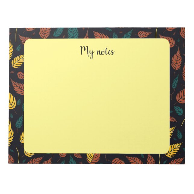 Autumnal leaves notepad (Front)