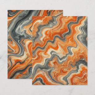 Autumnal Marble Pumpkin Spice Scrapbook Paper
