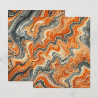 Autumnal Marble Pumpkin Spice Scrapbook Paper