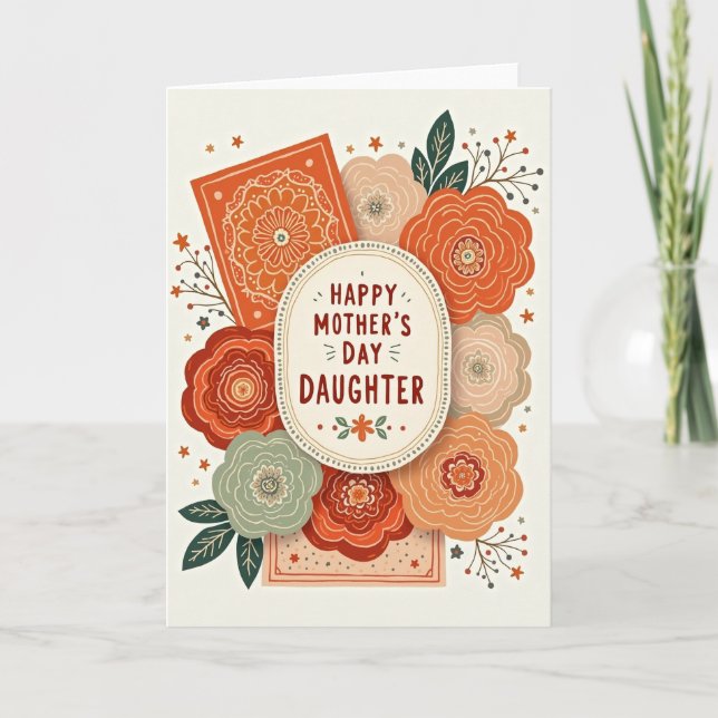 Autumnal Mothers Day Blooms Card (Front)