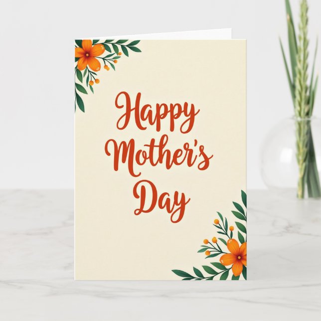 Autumnal Mothers Day Script Card (Front)