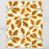 Autumnal oak leaves on off white (Front)