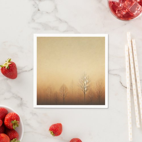 Autumnal Ombre Earthy Brown Decoupage Napkins