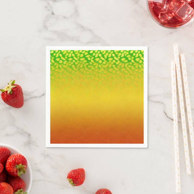 Autumnal Ombre Fading Leaves Decoupage Napkins (Insitu)