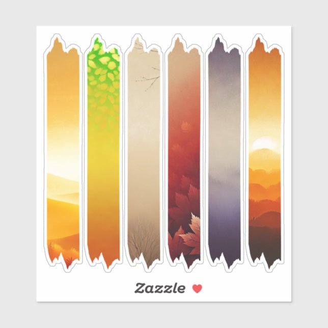 Autumnal Ombre Washi Tape Scrapbooking Stickers (Sheet)