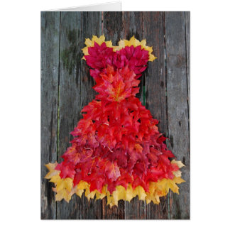 autumnal party dress cards