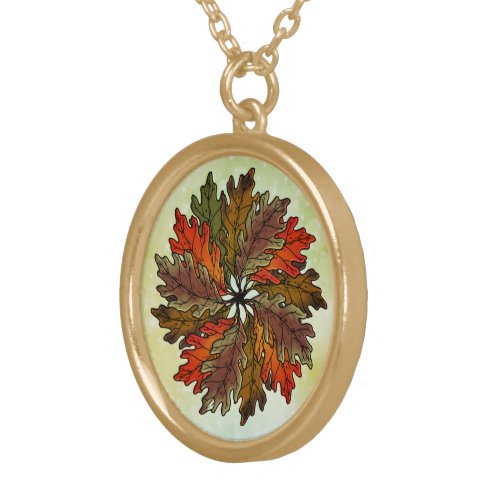 Autumnal Rainbow Gold Plated Necklace