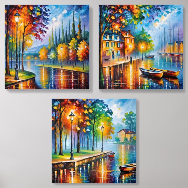 Autumnal Reflections Photo Tile - Peel and Stick (Front Set)