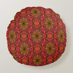 Autumnal stars..... round pillow