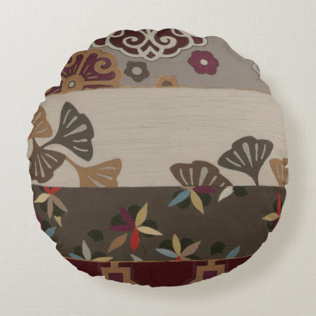 Autumnal Tapestry II Round Pillow (Front)