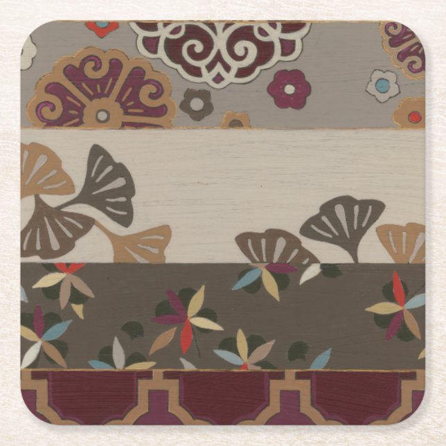 Autumnal Tapestry II Square Paper Coaster (Front)