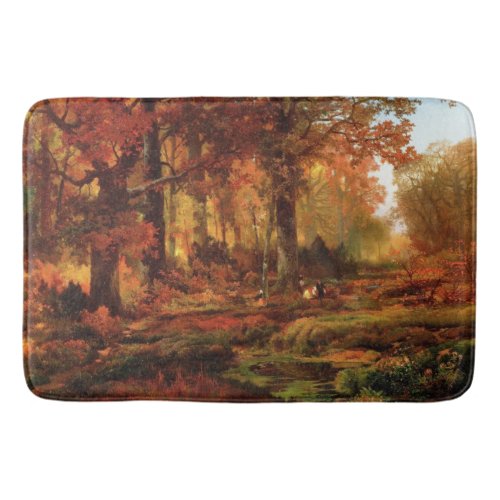 Autumnal Trees in Cresheim Glen Philadelphia Bath Mat