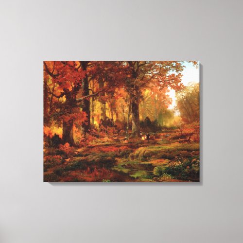 Autumnal Trees in Cresheim Glen Philadelphia Canvas Print