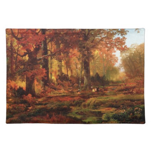 Autumnal Trees in Cresheim Glen Philadelphia Cloth Placemat