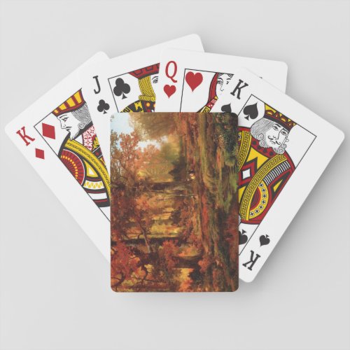 Autumnal Trees in Cresheim Glen Philadelphia Poker Cards