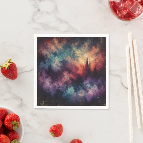 Autumnal Twilight Fall Distressed Ink Decoupage Napkins