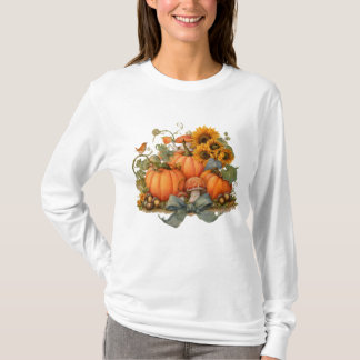 Autumncore Bow, Fall Harvest Theme T-Shirt
