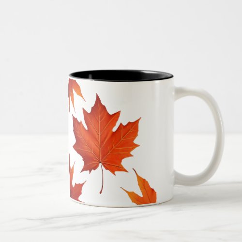 AutumnDecor MapleLeaf EmbroideredCushion HomeDe Two_Tone Coffee Mug