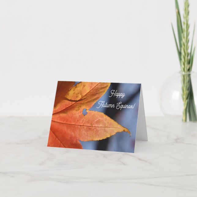 Autumn's Balance Blessings Folded Greeting Card  (Front)