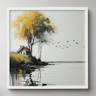 Autumn's Embrace: Landscape - Peel And Stick Photo Tile