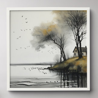 Autumn's Embrace: Landscape - Peel And Stick Photo Tile